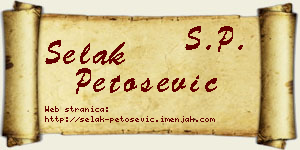 Selak Petošević vizit kartica